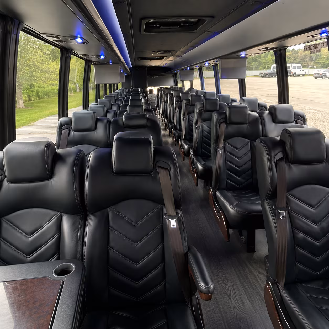 detroit religious group transportation onboard seating